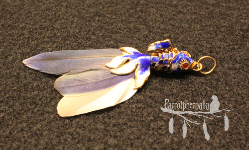 Fish Pendant with Macaw Feathers*